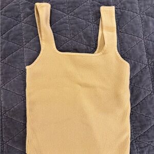 Abercrombie & Fitch Tan Ribbed Tank Top